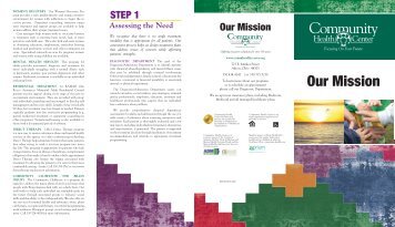 Download our Mission Brochure - Community Health Center