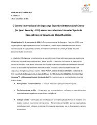 O Centro Internacional de SeguranÃ§a Esportiva (International ...