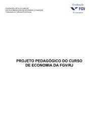 projeto pedagÃ³gico do curso de economia da fgv/rj - EPGE/FGV ...