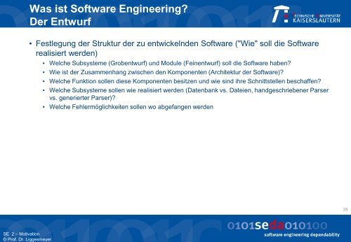 Was ist Software? - Software Engineering: Dependability