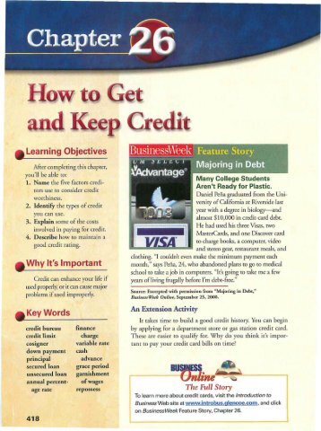 Chapter 26 Reading How to Get and Keep Credit