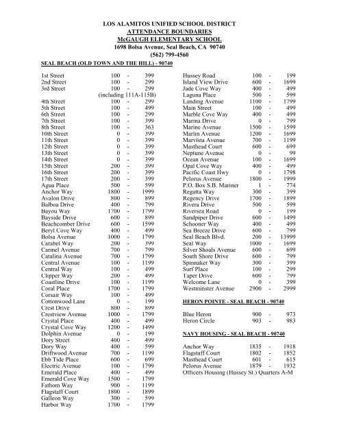 Attendance Boundaries - Los Alamitos Unified School District