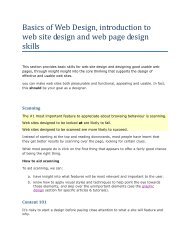 Basics of Web Design, introduction to web site design and web page ...