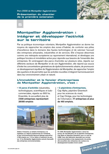 Dossier de presse Parc 2000 de Montpellier AgglomÃ©ration ...