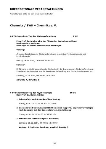 Hie finden Sie die aktuellen Ãberregionalen Veranstaltungen ... - SWK