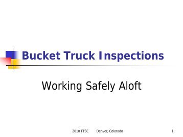 Bucket Truck Inspections