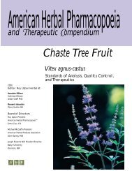 Chaste Tree Fruit - American Herbal Pharmacopoeia