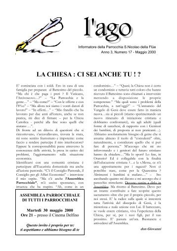 la chiesa : ci sei anche tu - Parrocchia di San Nicolao della Flue