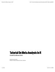 Tutorial On Meta-Analysis In R