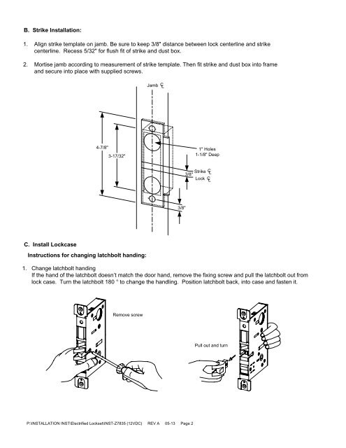 Installation - SDC Security Door Controls