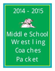 Middle School Wrestling Coaches Packet - wvssac