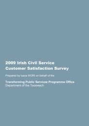 2009 Irish Civil Service Customer Satisfaction Survey