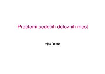 Problemi sedeÄih delovnih mest, AjÅ¡a Repar, pdf - Planet GV