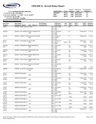 CESCOM 10 - Aircraft Status Report