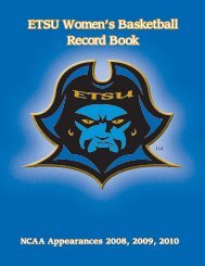 Career/Single Season Records - ETSUBucs.com