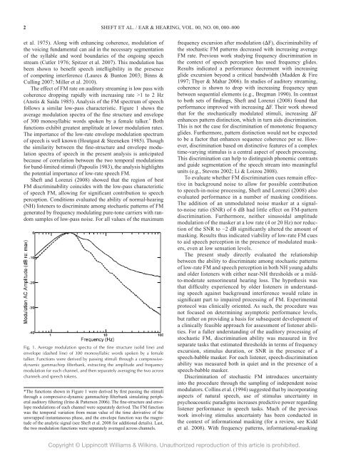 Effects of Age and Hearing Loss on the ... - Rush University