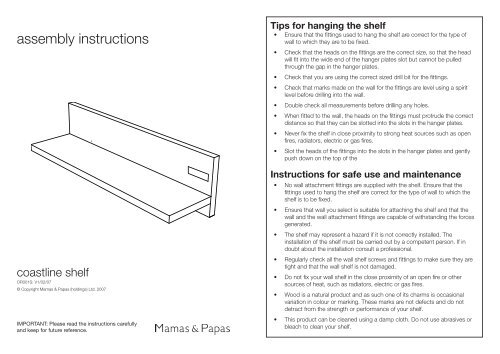 Mamas and papas coastline cot bed spare clearance parts