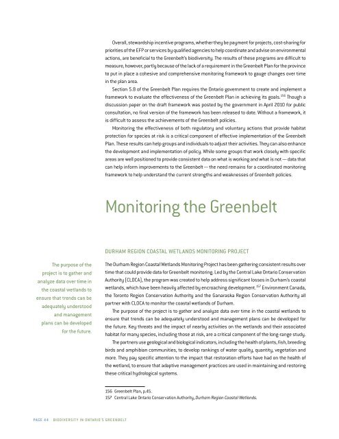 Biodiversity in Ontario's Greenbelt (PDF) - David Suzuki Foundation