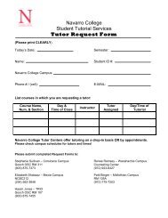 Tutor Request Forms - Navarro College