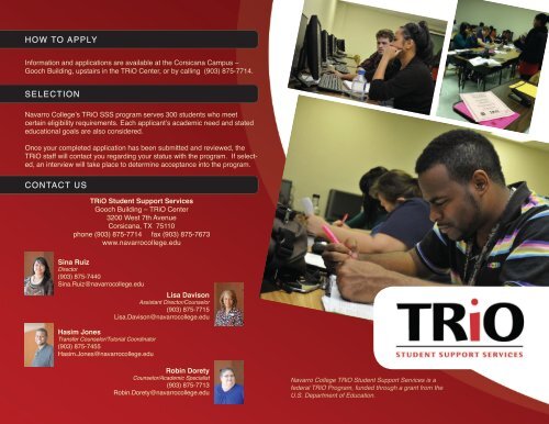 TRiO SSS Brochure - Navarro College