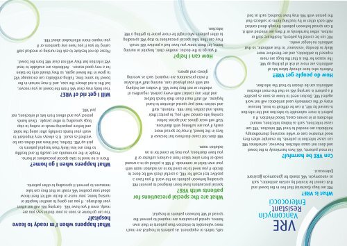 VRE information leaflet for patients