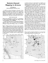 Seismic-Hazard Mapping in Arizona - The Arizona Geological Survey