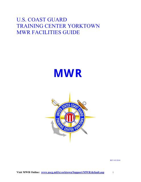 U.S. COAST GUARD TRAINING CENTER YORKTOWN MWR ...