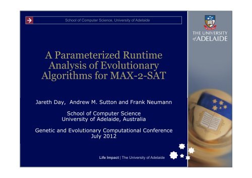 A Parameterized Runtime Analysis of Evolutionary Algorithms for ...