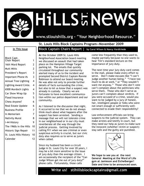 Nov 09 Newsletter[1].pub - STL Hills Management - St. Louis Hills ...