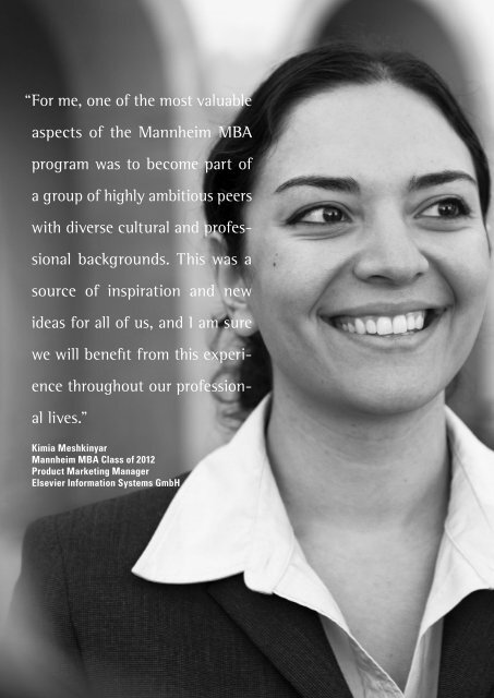 Mannheim Part Time MBA Brochure - Mannheim MBA