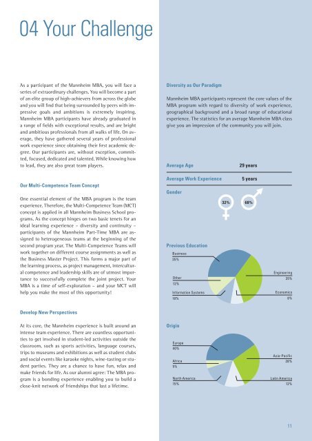 Mannheim Part Time MBA Brochure - Mannheim MBA