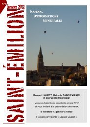 Agenda Municipal 2012 - Saint-Emilion