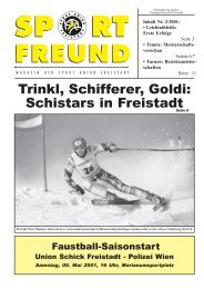 Trinkl, Schifferer, Goldi: Schistars in Freistadt - SPORT UNION ...