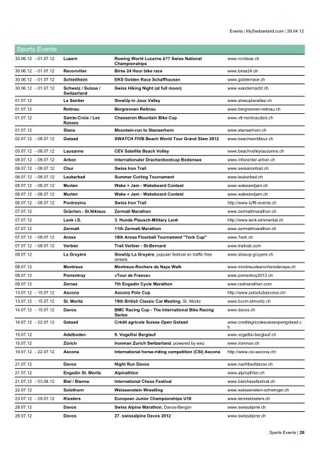 Exhibitions - Switzerland Tourism