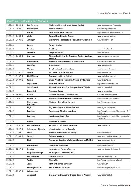 Exhibitions - Switzerland Tourism