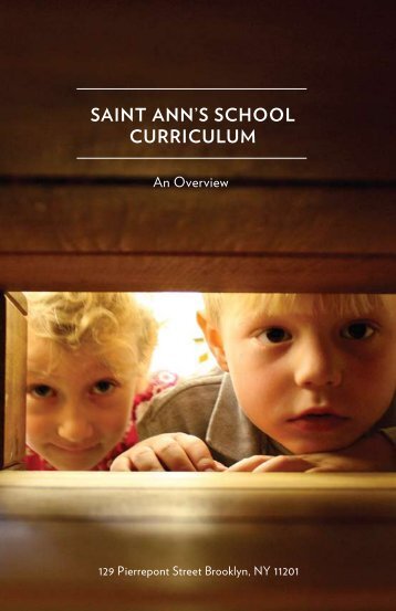 Saint Ann's School Curriculum - An Overview