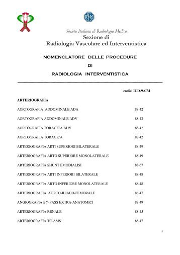 Sezione di Radiologia Vascolare ed Interventistica - SIRM