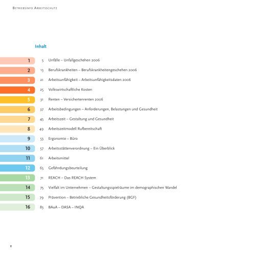 Betriebsinfo Arbeitsschutz - Bundesanstalt fÃ¼r Arbeitsschutz und ...