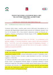 Testo unico per le elezioni della RSU nel settore ... - UILA Potenza