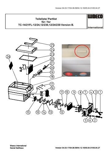 TC-14-21FL-12-24-230 Version B Spare parts ... - Leisure Spares