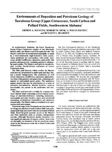 Environments of Deposition and Petroleum Geology of Tuscaloosa ...