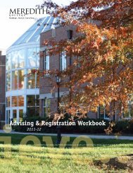 Advising & Registration Workbook - Meredith College