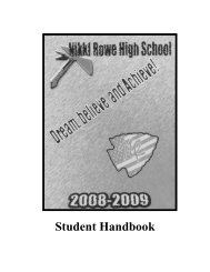 Student Handbook - Rowe High School