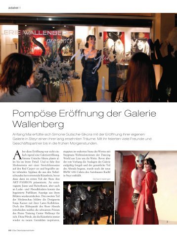 Pompöse Eröffnung der Galerie Wallenberg - Salon Helmut