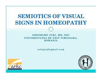 SEMIOTICS OF VISUAL SIGNS IN HOMEOPATHY SIGNS IN ...