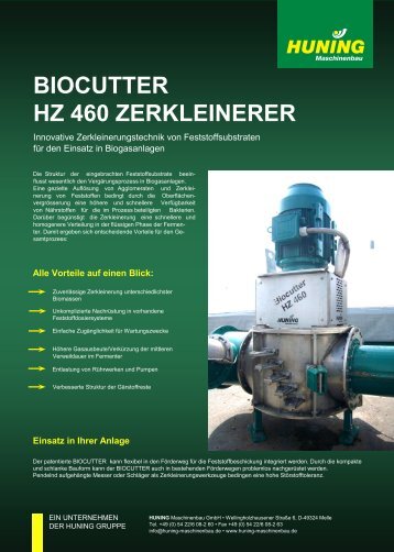 BIOCUTTER HZ 460 Zerkleinerer_2 - Huning Maschinenbau