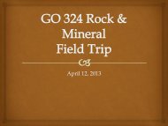 GO 324 Rock & Mineral Field Trip - Emporia State University