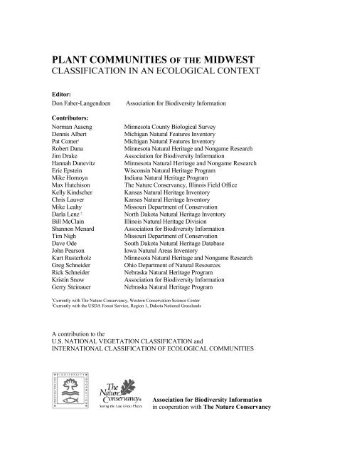 Plant Communities of the Midwest - NatureServe