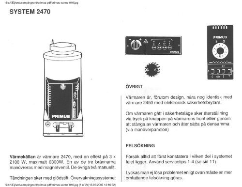 Teknisk gennemgang af forskellige fyrtyper, 2410-2450-2470-2480 ...