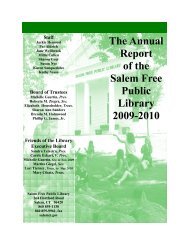 The Annual Report of the Salem Free Public Library ... - Town of Salem